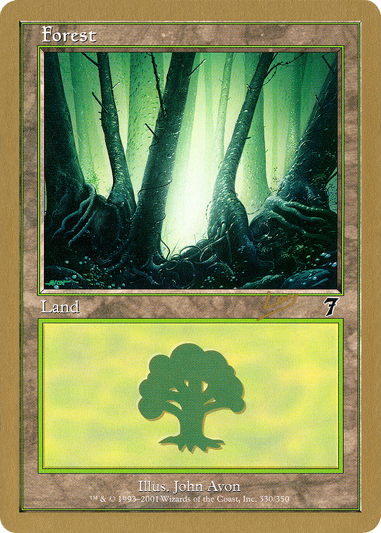 Forest (330) - 2002 Raphael Levy (7ED) (WCD-) - World Championship Decks 2002-1