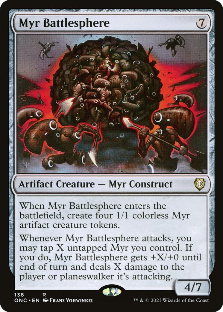 Myr Battlesphere [Phyrexia: All Will Be One Commander]-1