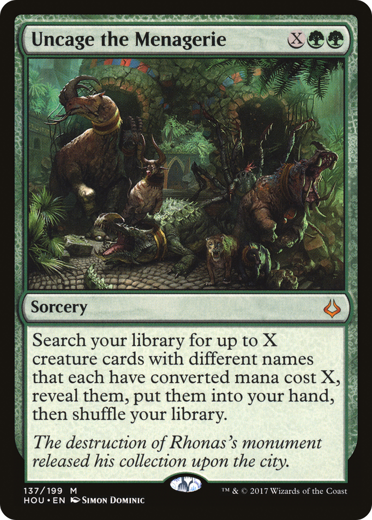 Uncage the Menagerie (HOU-137) - Hour of Devastation-1