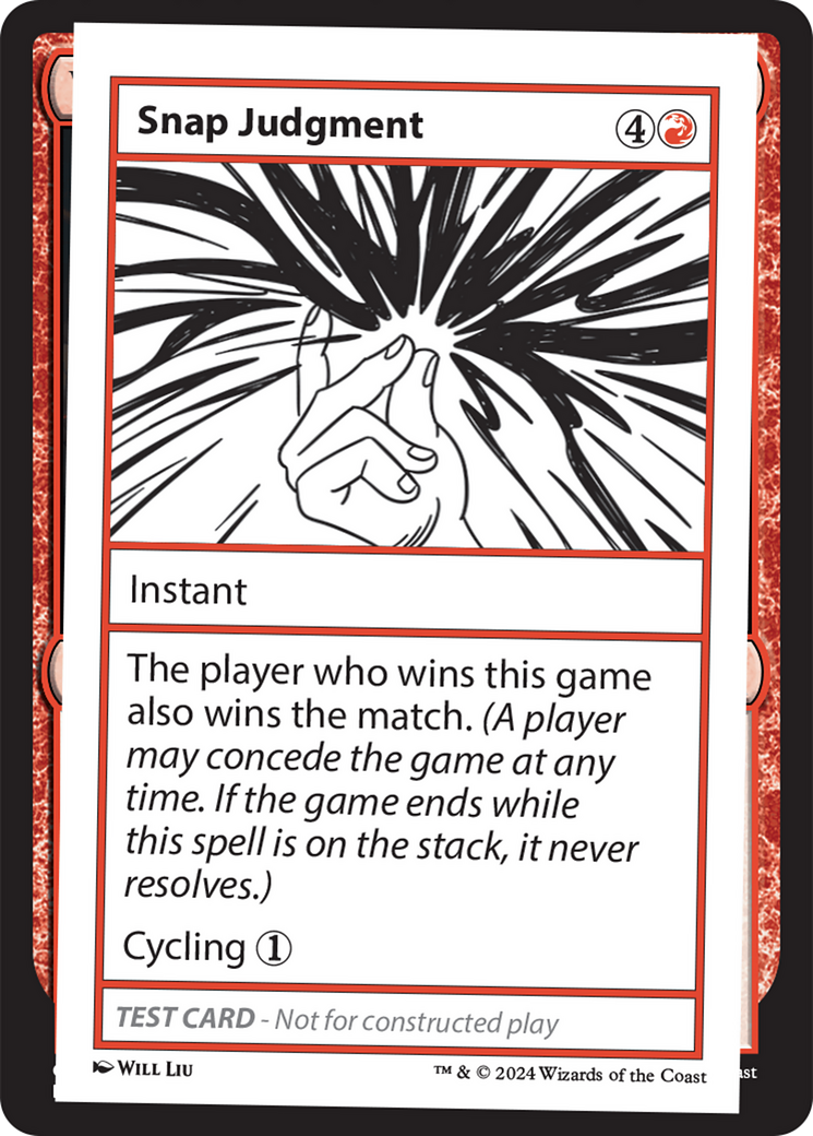 Snap Judgment [Mystery Booster 2 Playtest Cards]-1
