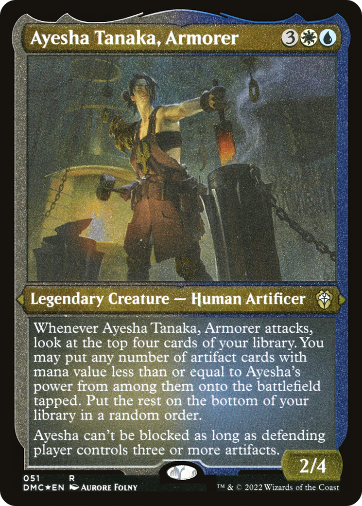 Ayesha Tanaka, Armorer (DMC-051) - Dominaria United Commander Etched Foil-1