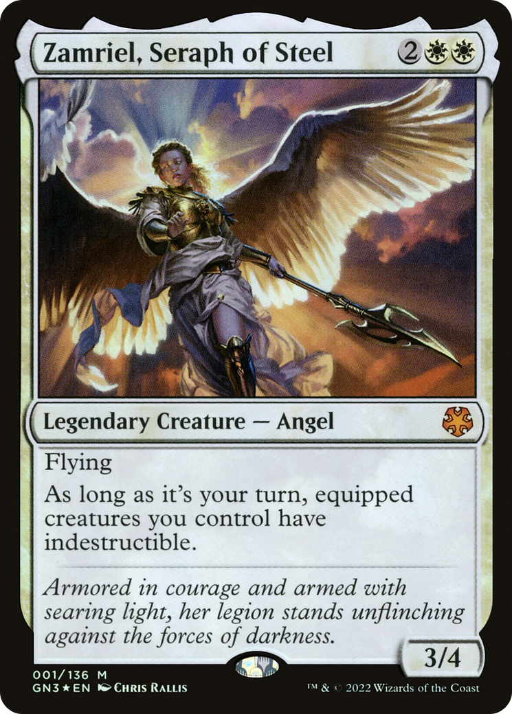 Zamriel, Seraph of Steel (GN3-001) - Game Night: Free-for-All Foil-1