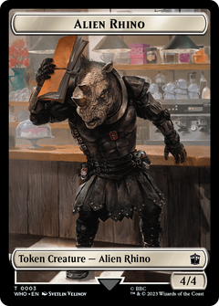 Alien Rhino // Treasure (0030) Double-Sided Token [Doctor Who Tokens]-1