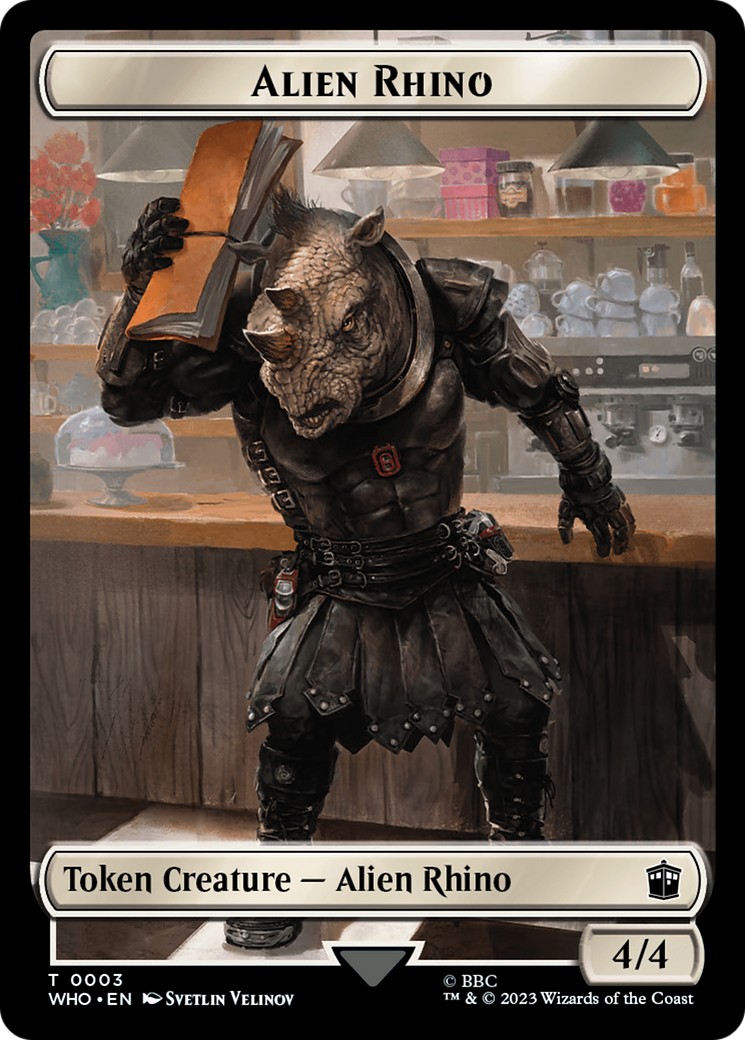 Alien Rhino // Treasure (0030) Double-Sided Token [Doctor Who Tokens]-1