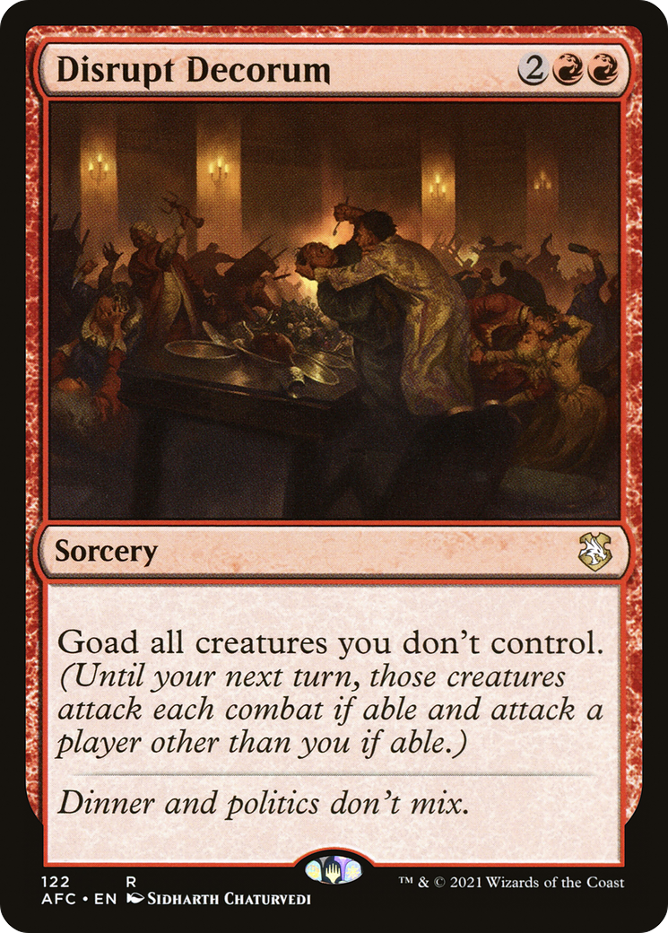 Disrupt Decorum [Dungeons & Dragons: Adventures in the Forgotten Realms Commander]