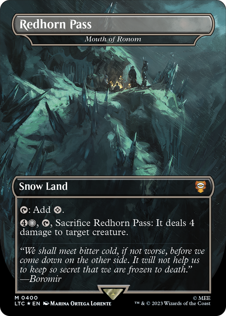 Redhorn Pass - Mouth of Ronom (Surge Foil Realms and Relics) [The Lord of the Rings: Tales of Middle-Earth Commander]-1