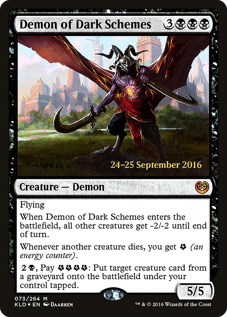 Demon of Dark Schemes [Kaladesh Prerelease Promos]-1