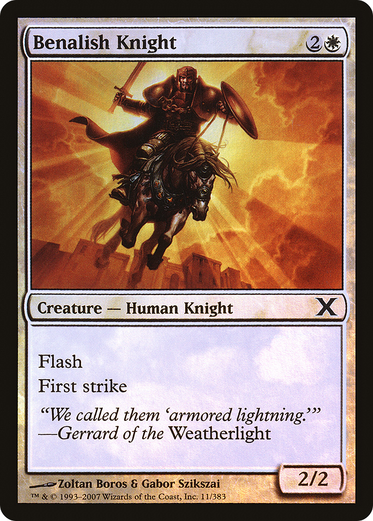 Benalish Knight (10E-11★) - Tenth Edition Foil-1