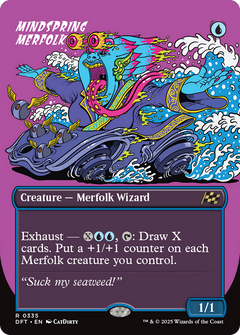 Mindspring Merfolk (Borderless) [Aetherdrift]-1