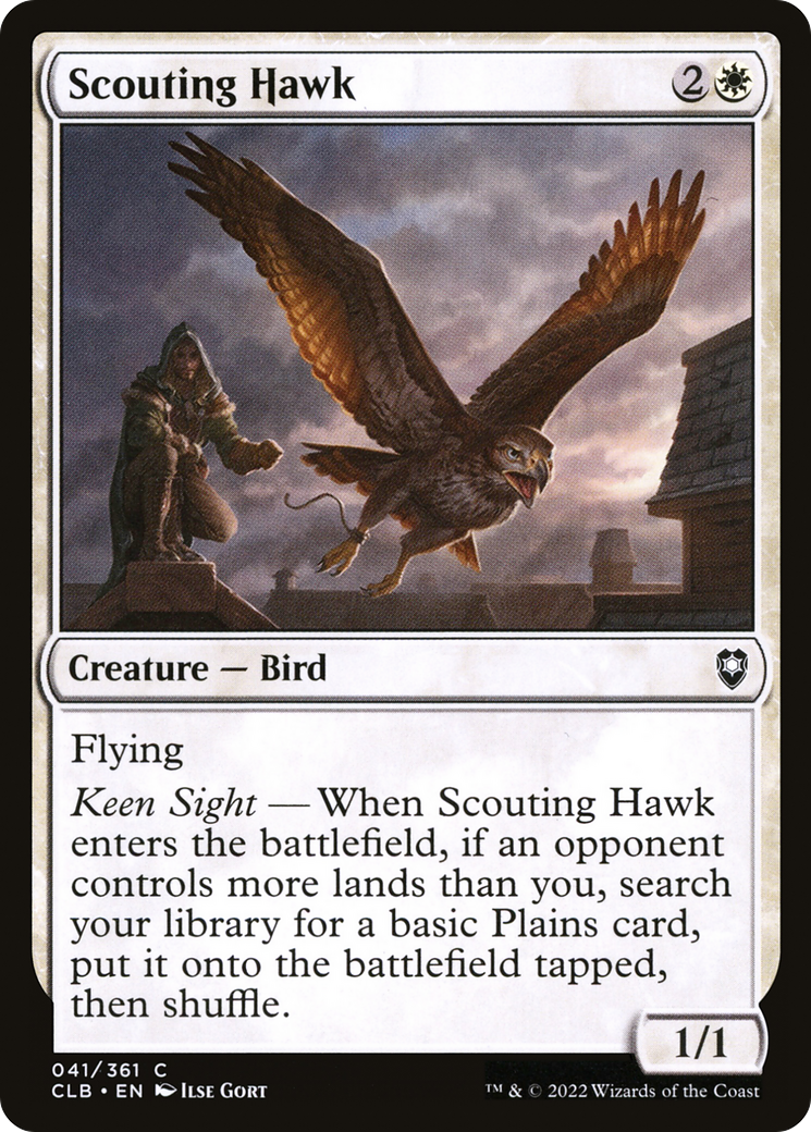 Scouting Hawk [Commander Legends: Battle for Baldur's Gate]-1