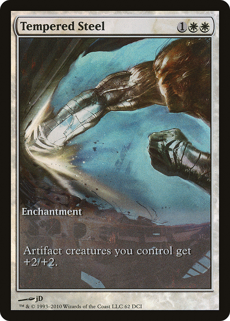Tempered Steel (Game Day) (Extended Art) [Scars of Mirrodin Promos]-1