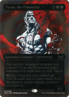 Tyvar, the Pummeler (Showcase) (Textured Foil) (DSK-408) - Duskmourn: House of Horror: (Showcase) (Borderless) Foil-1