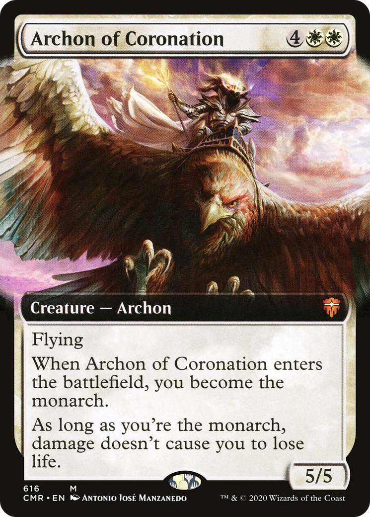 Archon of Coronation (Extended Art) [Commander Legends]-1
