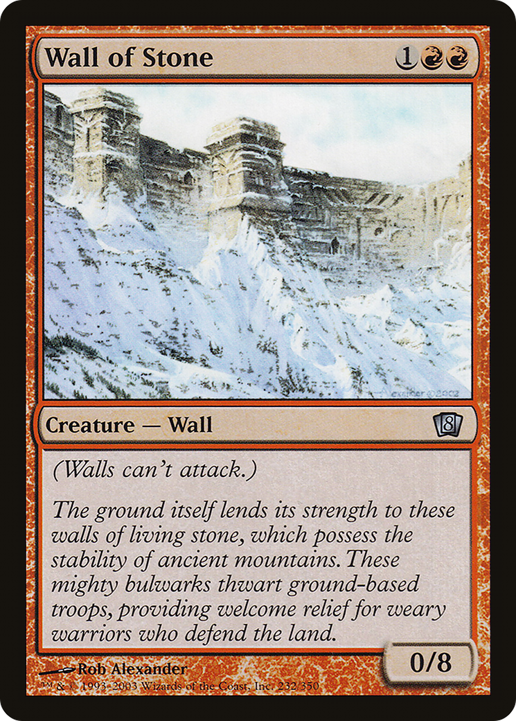 Wall of Stone (8ED-232) - 8th Edition Foil-1