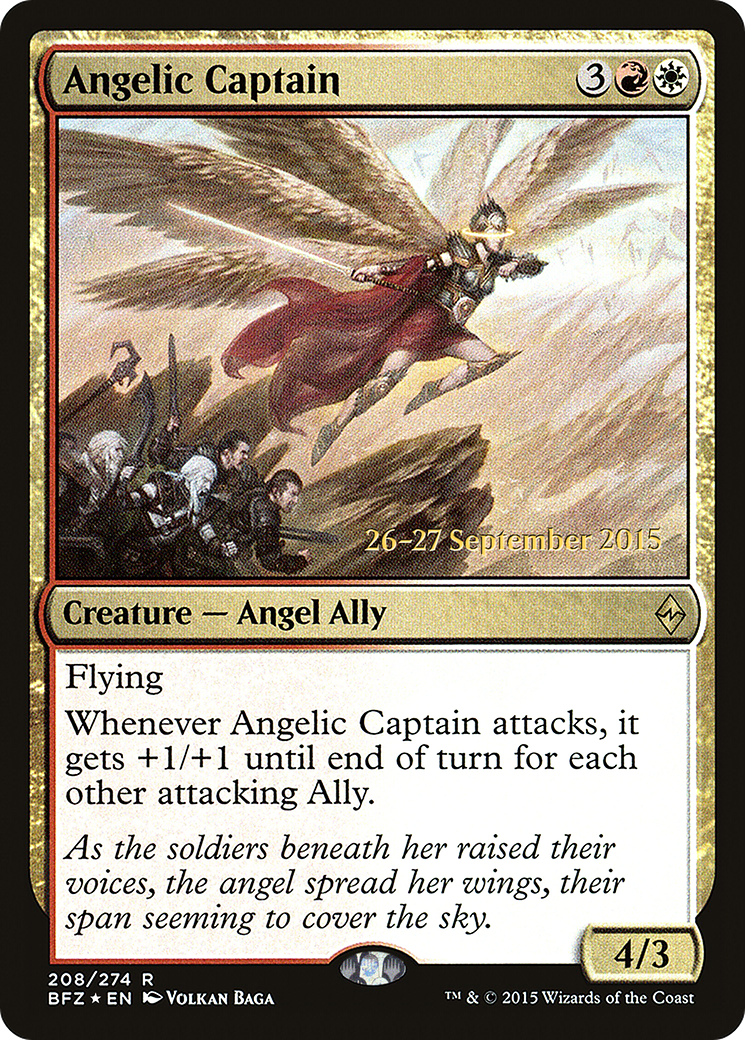 Angelic Captain [Battle for Zendikar Prerelease Promos]-1
