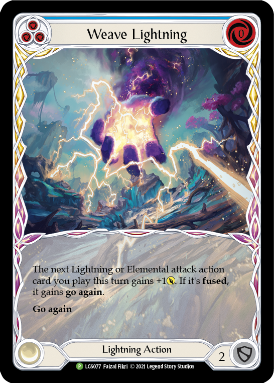 Weave Lightning (Blue) [LGS077] (Promo)  Rainbow Foil-1