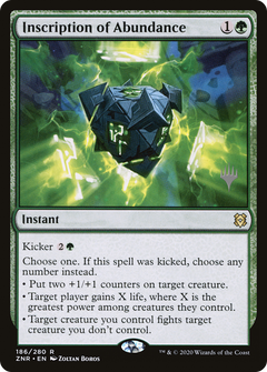 Inscription of Abundance (Promo Pack) [Zendikar Rising Promos]-1