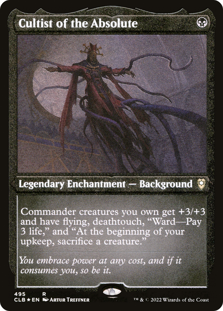 Cultist of the Absolute (CLB-495) - Commander Legends: Battle for Baldur's Gate Etched Foil-1