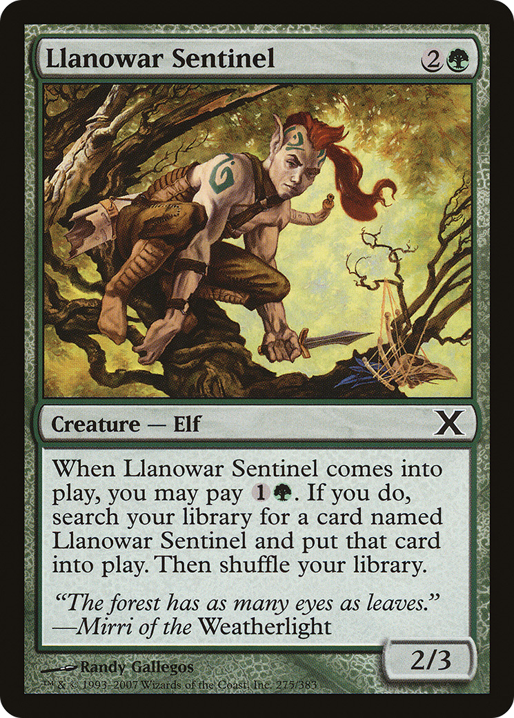 Llanowar Sentinel [Tenth Edition]-1