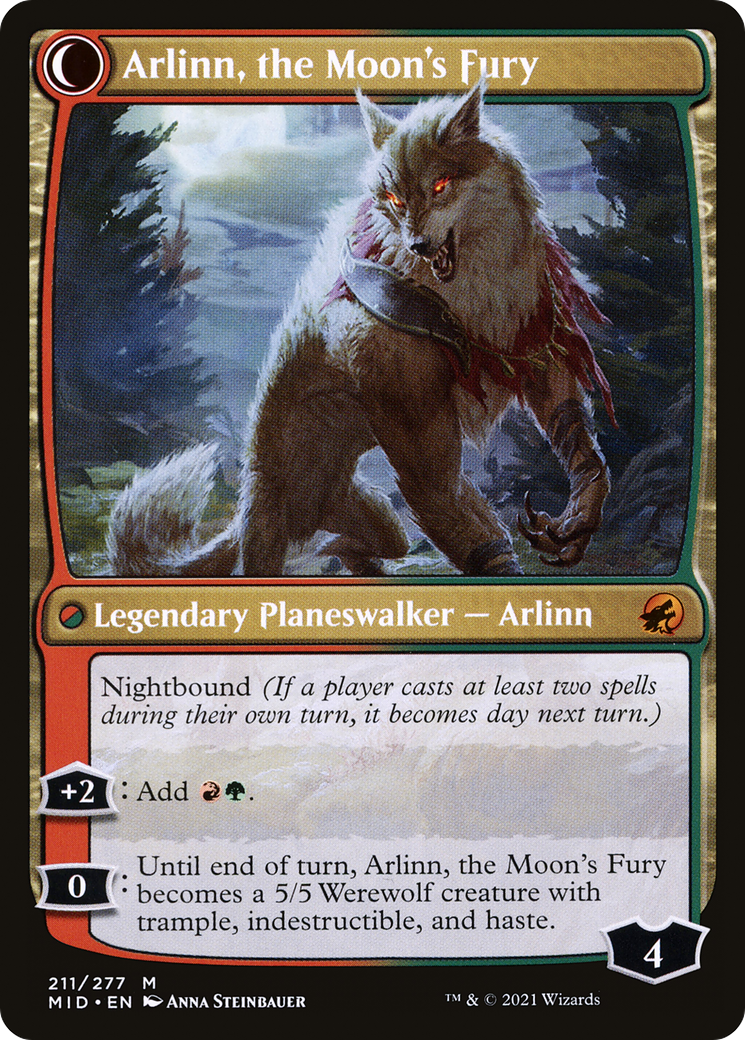 Arlinn, the Pack's Hope // Arlinn, the Moon's Fury [Secret Lair: From Cute to Brute]-2