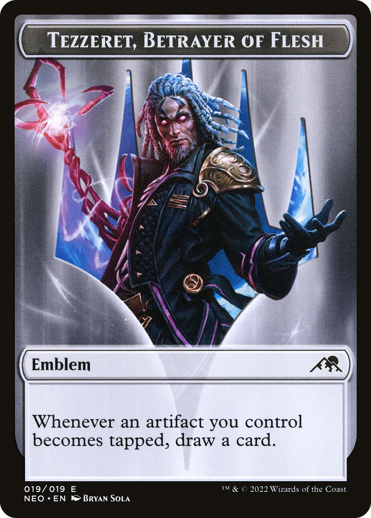 Tezzeret, Betrayer of Flesh Emblem (TNEO-019) - Kamigawa: Neon Dynasty Tokens-1