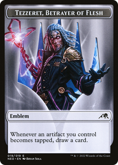 Tezzeret, Betrayer of Flesh Emblem (TNEO-019) - Kamigawa: Neon Dynasty Tokens-1