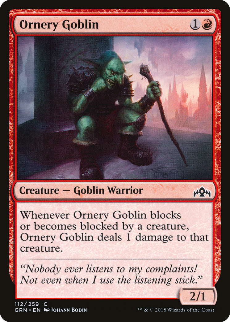 Ornery Goblin [Guilds of Ravnica]-1