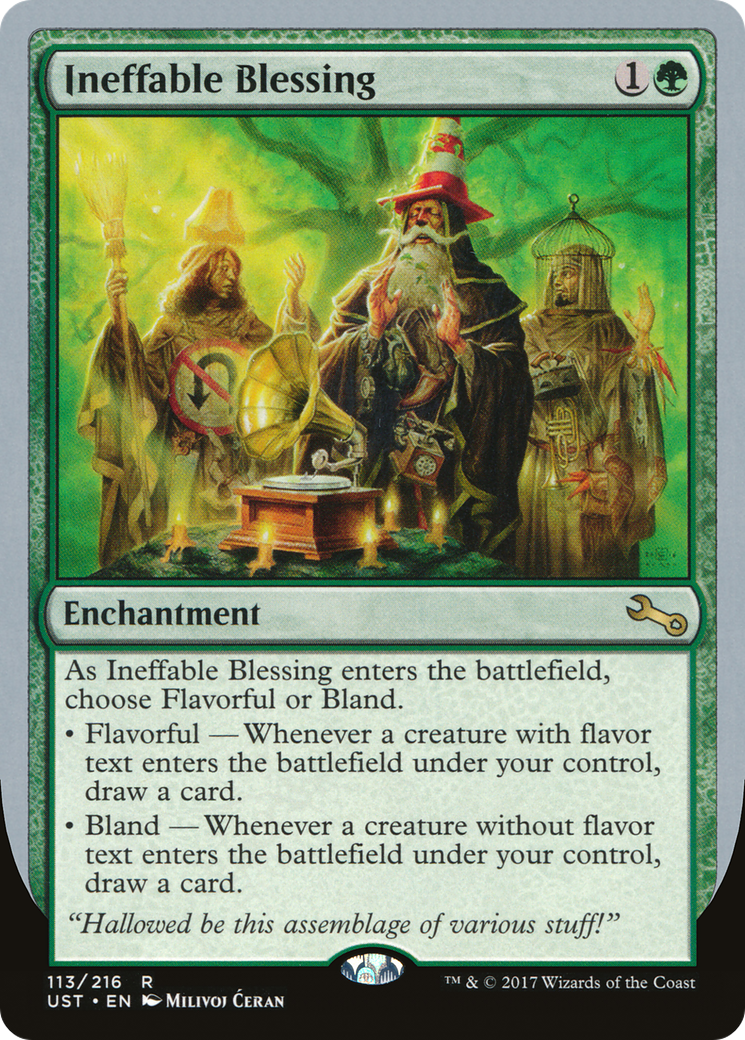 Ineffable Blessing ("choose Flavorful or Bland") [Unstable]-1