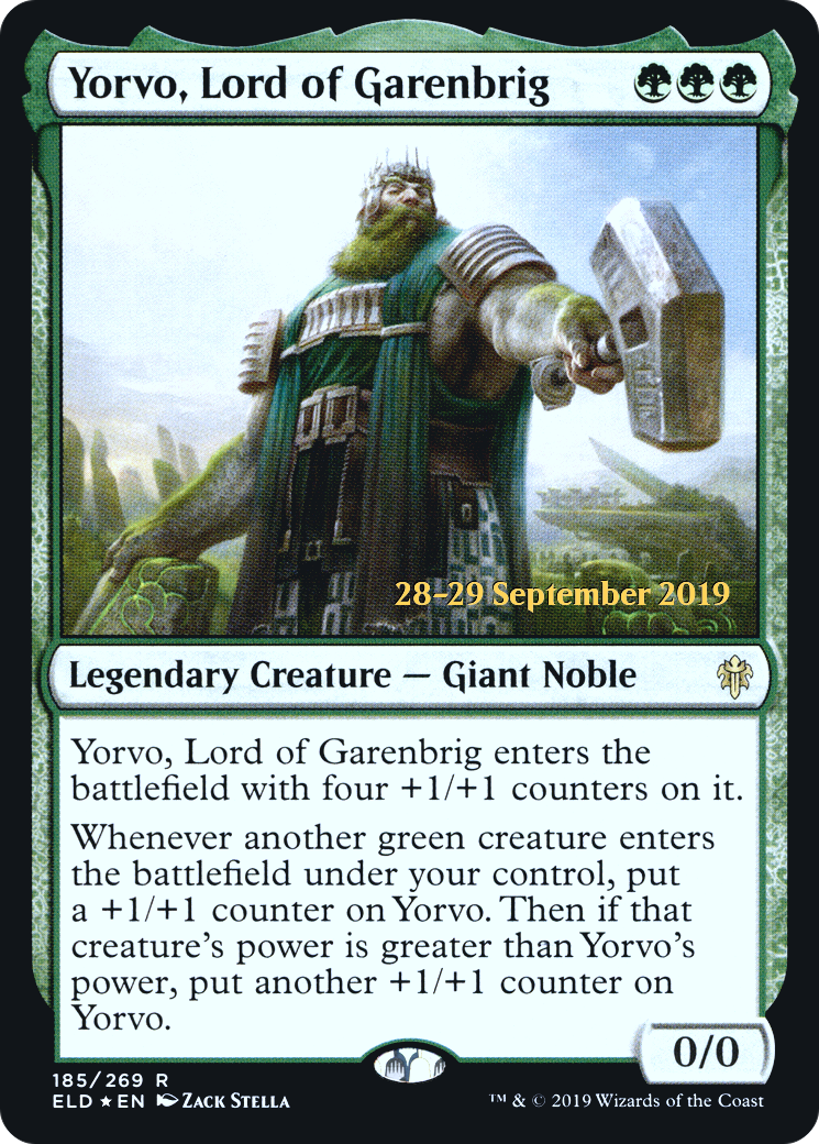 Yorvo, Lord of Garenbrig (PRE-185) - Throne of Eldraine Promos Foil-1