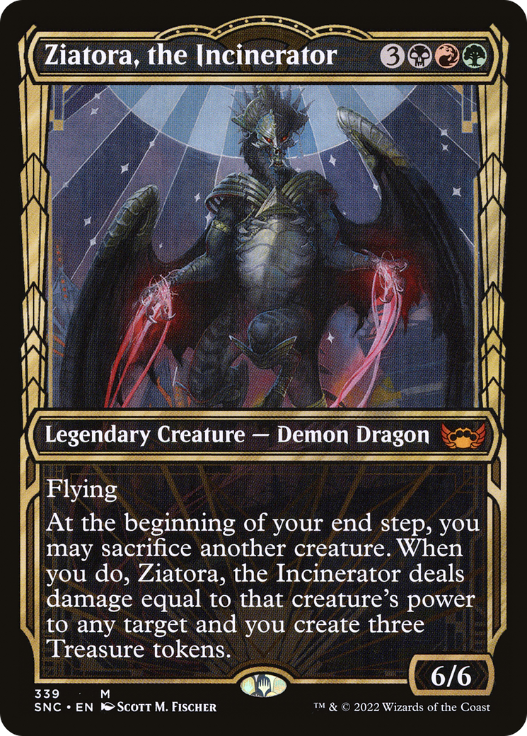 Ziatora, the Incinerator (Showcase) (SNC-339) - Streets of New Capenna: (Showcase) Foil-1