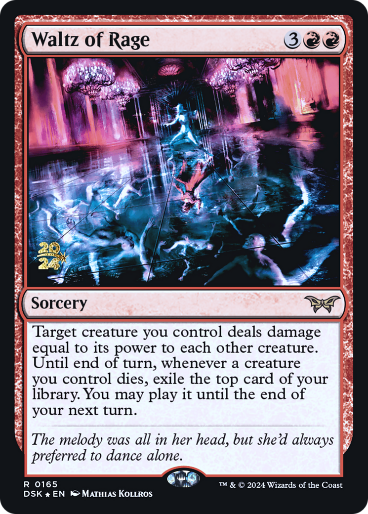 Waltz of Rage (PRE-165) - Duskmourn: House of Horror Promos Foil-1