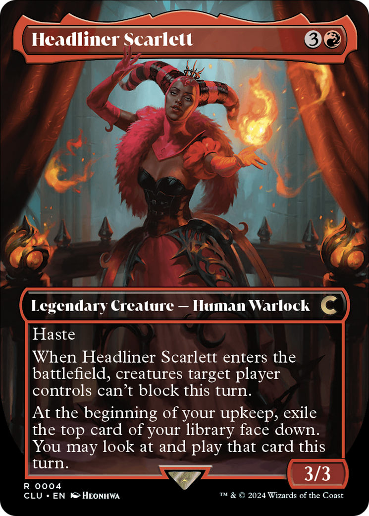 Headliner Scarlett (Borderless) [Ravnica: Clue Edition]-1