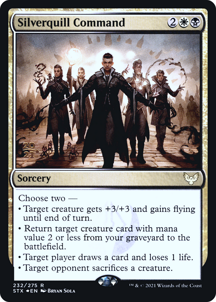 Silverquill Command [Strixhaven: School of Mages Prerelease Promos]-1