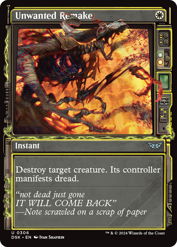 Unwanted Remake (Showcase) (DSK-306) - Duskmourn: House of Horror: (Showcase) Foil-1