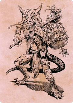 Taunting Kobold // Taunting Kobold (ACLB-057) - Battle for Baldur's Gate Art Series (Borderless) Foil-1