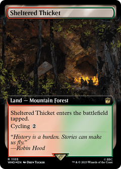 Sheltered Thicket (Extended Art) (Surge Foil) [Doctor Who]-1