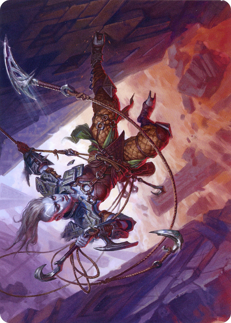 Akiri, Fearless Voyager // Akiri, Fearless Voyager (AZNR-074) - Zendikar Rising Art Series (Borderless) Foil-1