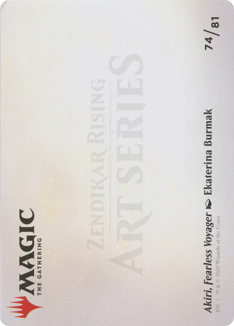 Akiri, Fearless Voyager // Akiri, Fearless Voyager (AZNR-074) - Zendikar Rising Art Series (Borderless) Foil-2