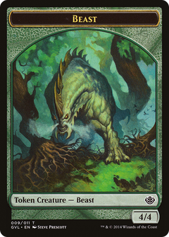 Beast Token (009/011) (Garruk vs. Liliana) [Duel Decks Anthology Tokens]-1