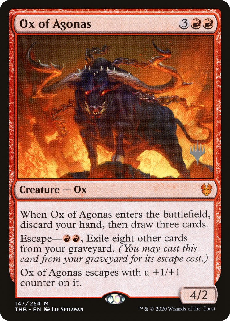 Ox of Agonas (Promo Pack) [Theros Beyond Death Promos]-1