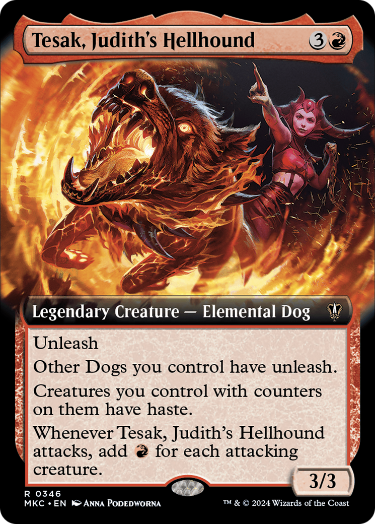 Tesak, Judith's Hellhound (Extended Art) [Murders at Karlov Manor Commander]-1