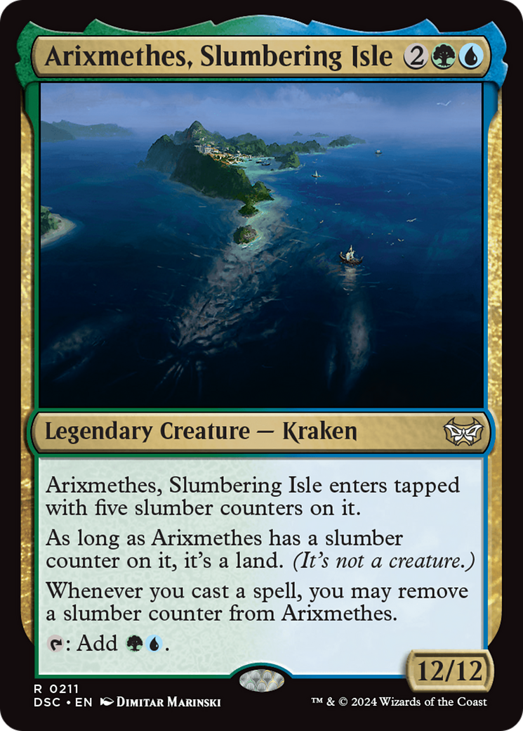 Arixmethes, Slumbering Isle [Duskmourn: House of Horror Commander]-1