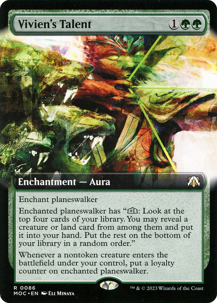 Vivien's Talent (Extended Art) (MOC-086) - March of the Machine Commander: (Extended Art) Foil-1