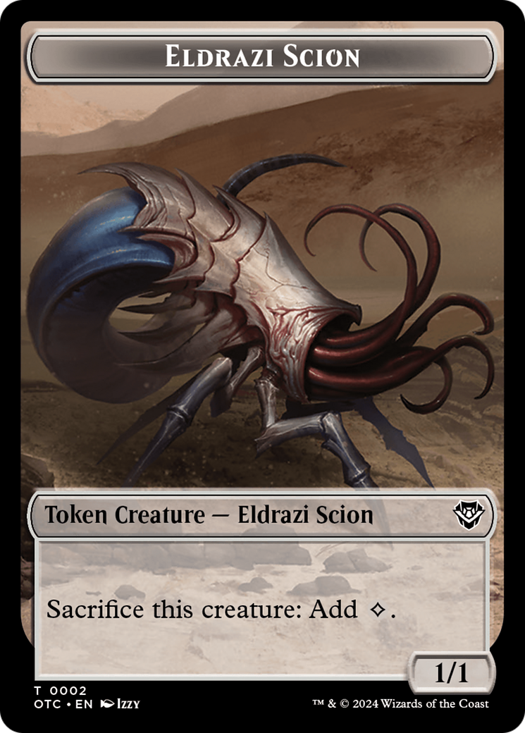 Eldrazi Scion // Treasure Double-Sided Token [Outlaws of Thunder Junction Commander Tokens]-1