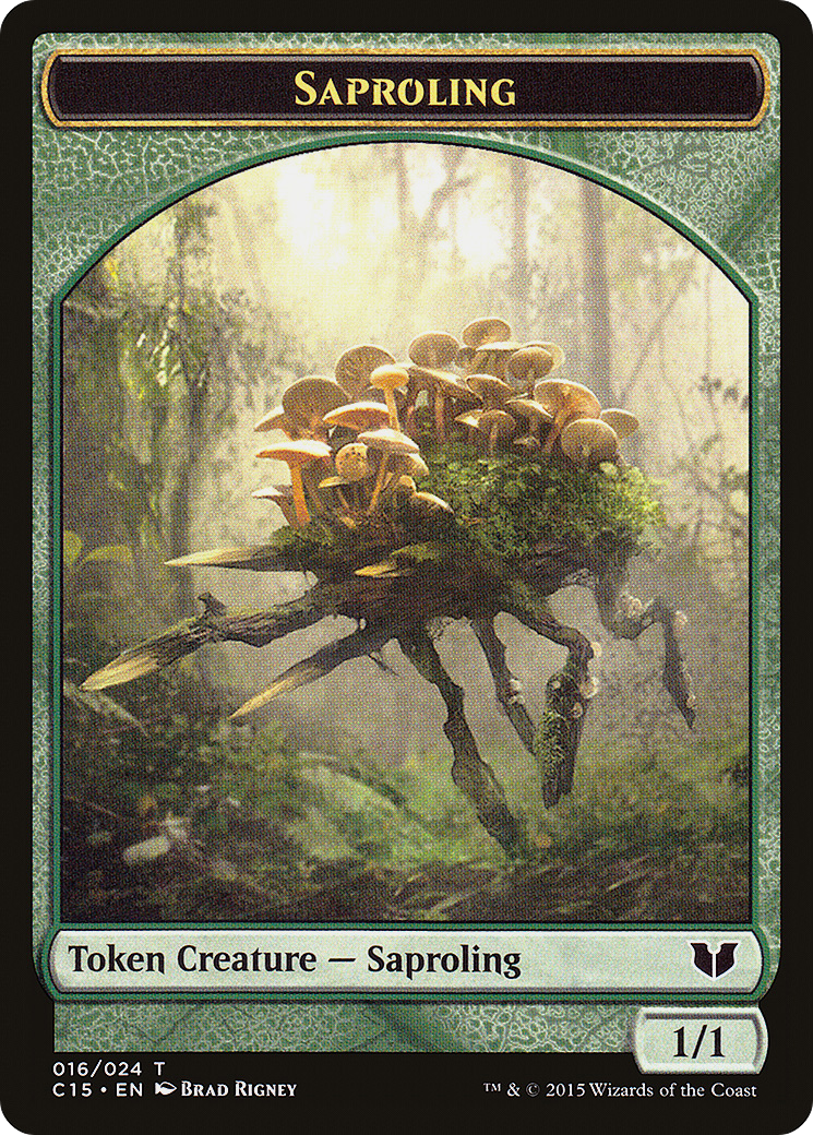 Saproling // Spider Double-Sided Token [Commander 2015 Tokens]-3