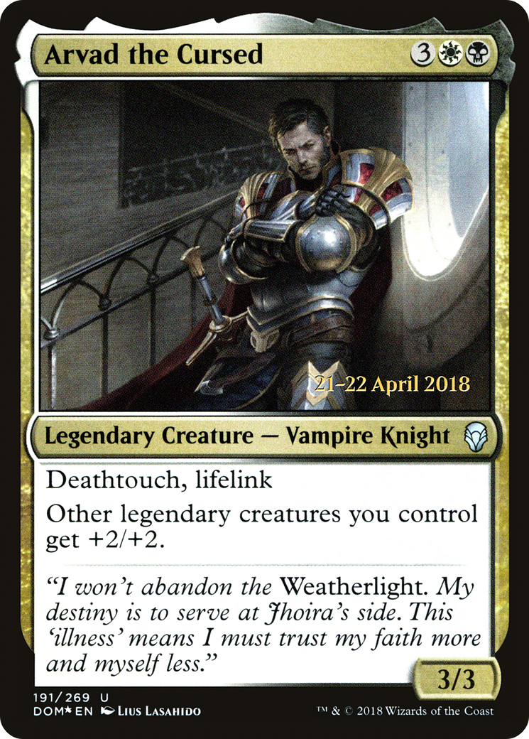 Arvad the Cursed [Dominaria Prerelease Promos]-1