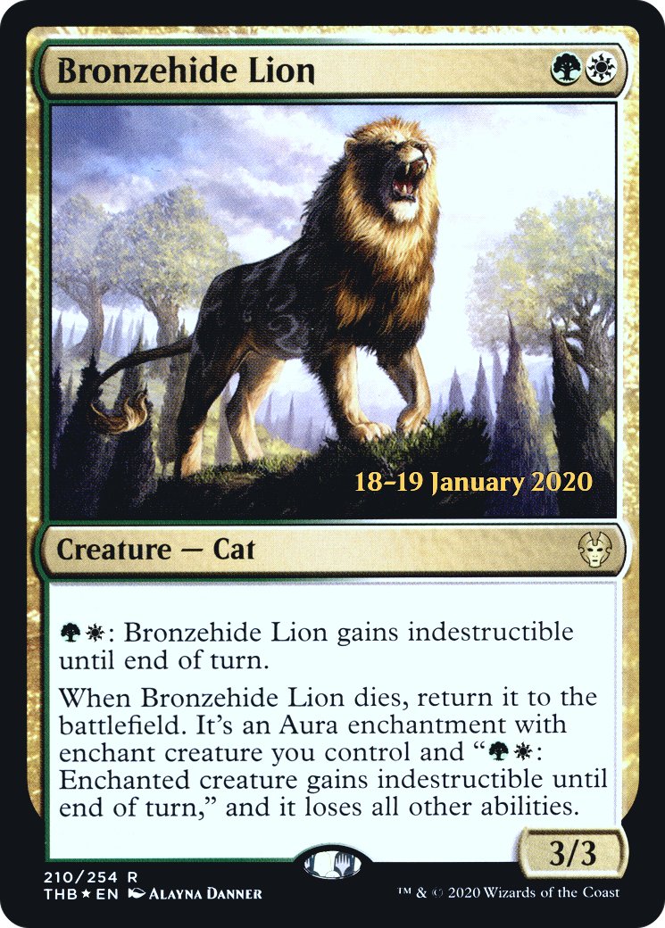 Bronzehide Lion [Theros Beyond Death Prerelease Promos]-1