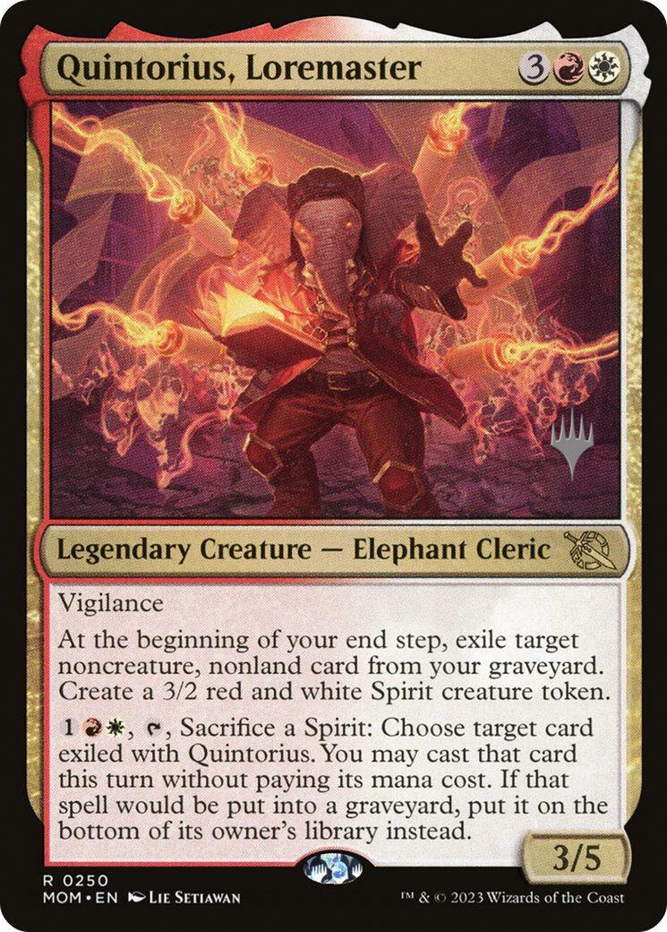 Quintorius, Loremaster (Promo Pack) [March of the Machine Promos]-1
