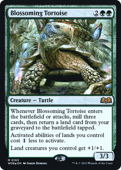 Blossoming Tortoise [Wilds of Eldraine Prerelease Promos]-1