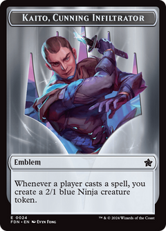 Kaito, Cunning Infiltrator Emblem (TFDN-024) - Foundations Tokens Foil-1